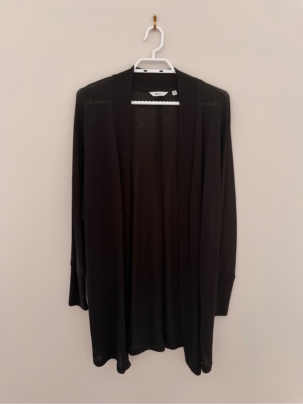 Reitmans Black Open-Front Long Cardigan